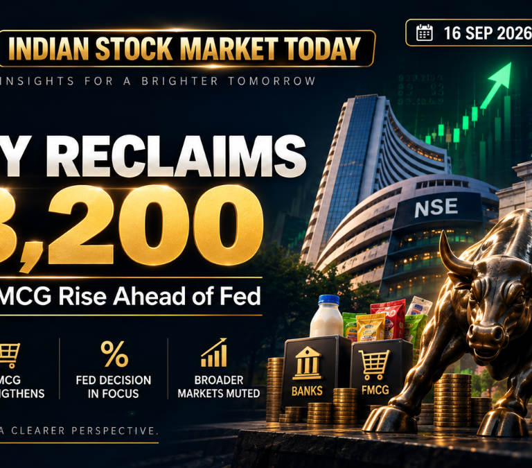 Indian stock market today with Nifty reclaiming 23,200 as banks and FMCG rise ahead of the Fed decision